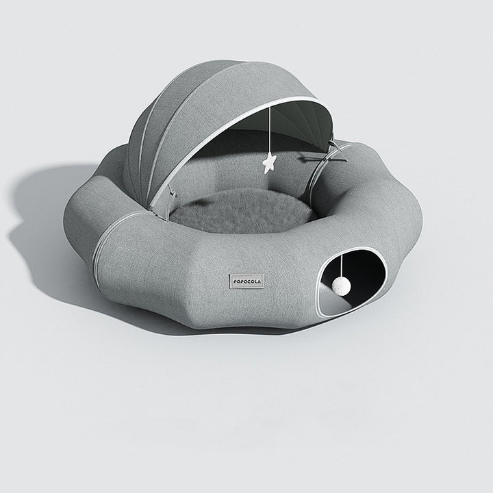 Cuccia con Tunnel per Gatti - Spazio Gioco e Relax, Design Morbido e Resistente Scuccia™